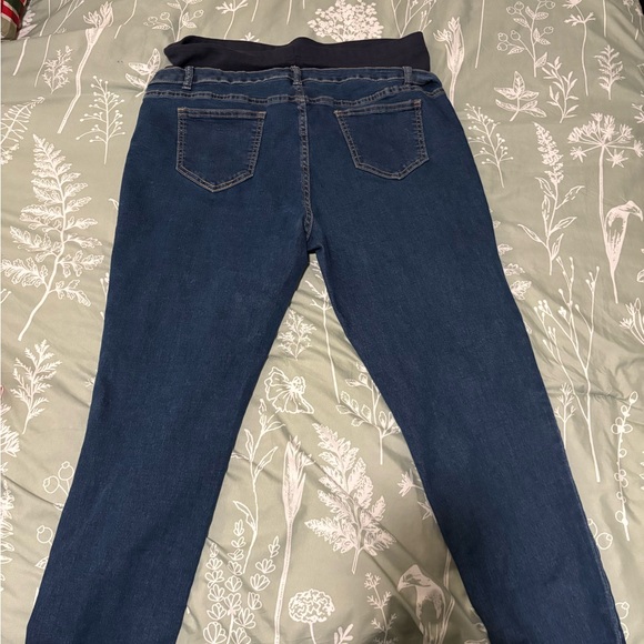 SHEIN Dark Blue Women's Maternity Jeans - Picture 3 of 4